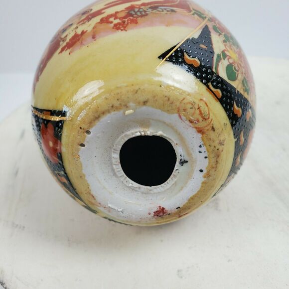 Vintage Geisha Egg Hand Painted Moriage Gold Black Women Figurine 4.5 Inch - Picture 6 of 7